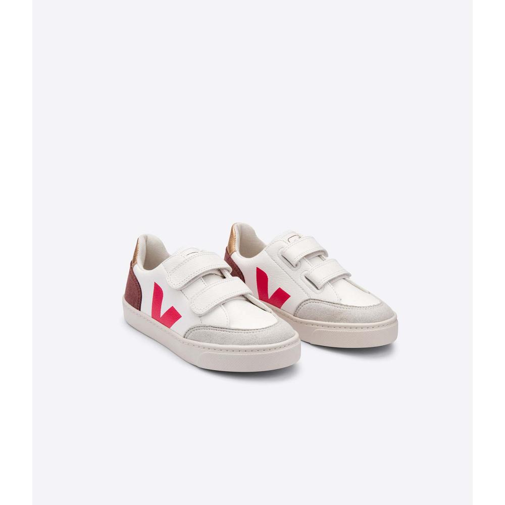 Veja V-12 CHROMEFREE Schoenen Kinderen White/Orange | BE 748LIS